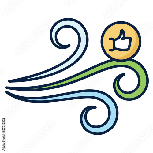 Enhancing Air Quality. Icon for Cleaner and Healthier Atmosphere. Vector Editable Stroke Icon.