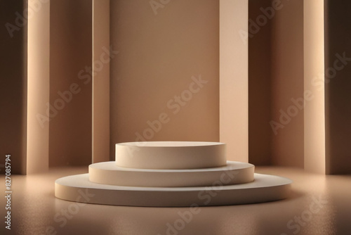 3d background products display podium scene with geometric platform photo