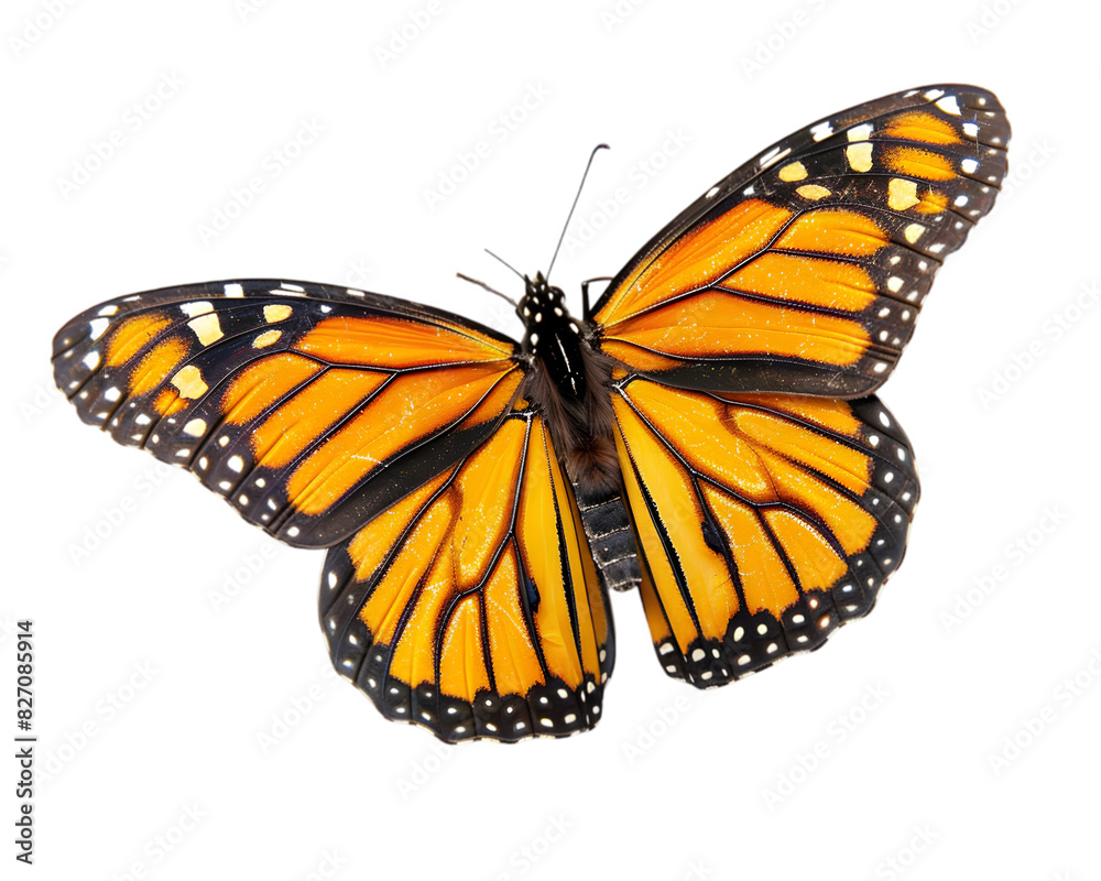 Fototapeta premium Butterfly flying isolated on white