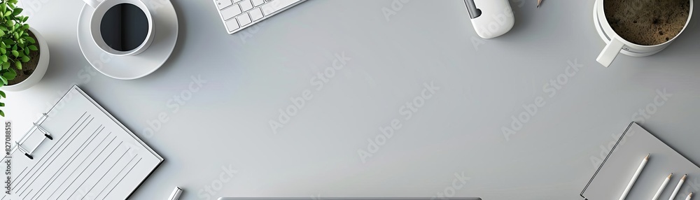 orderly documents on a clean background, flat design, top view, minimal office, 3D render, Monochromatic Color Scheme orderly documents on a clean background, flat design, top view, minimal office, 3D render, Monochromatic Color Scheme