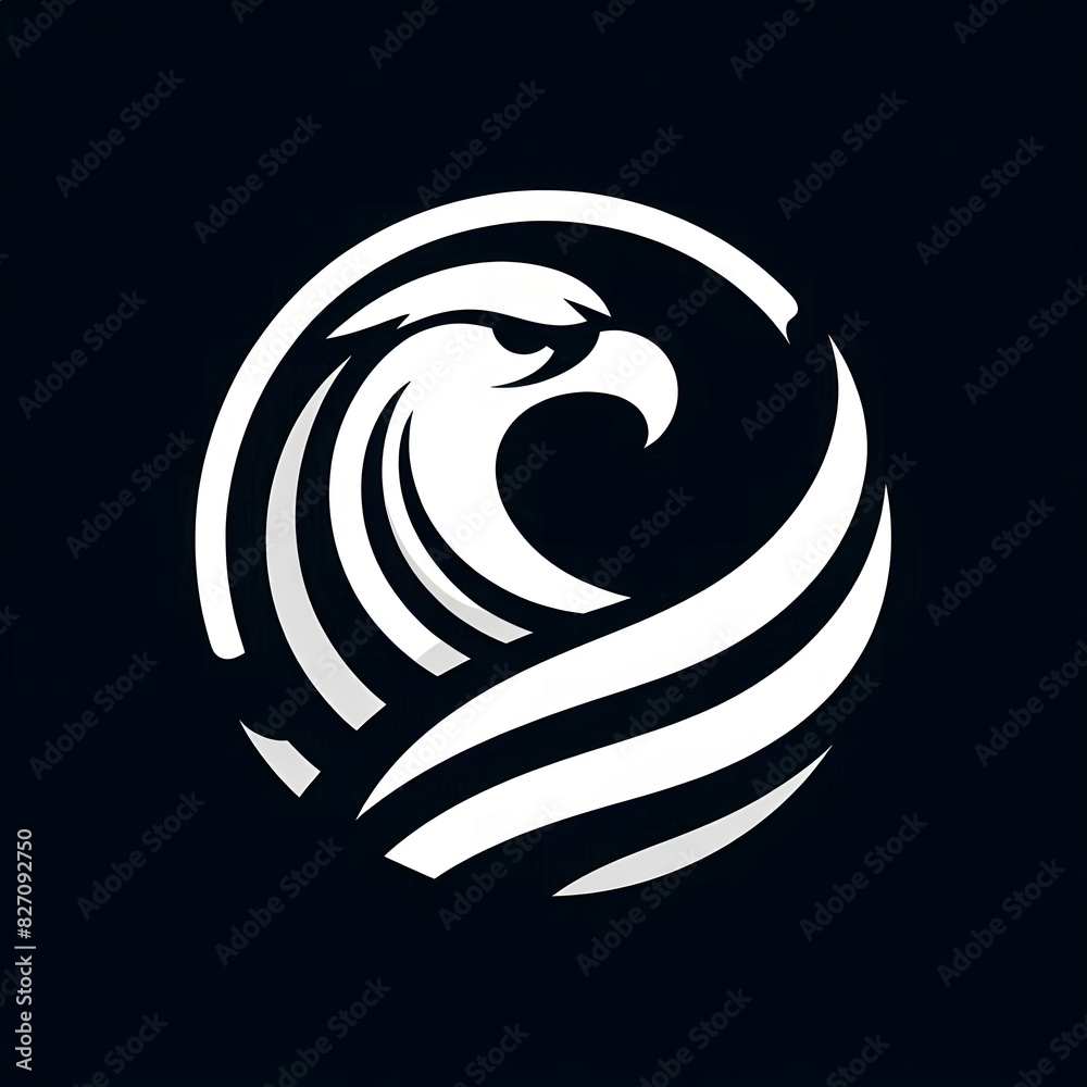 AI Generate of Eagle Wing Design Symbol Logo with Dark Black Background Color AI Generate of Eagle Wing Design Symbol Logo with Dark Black Background Color