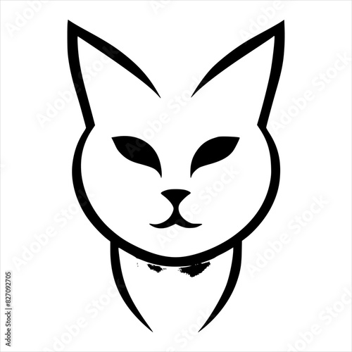 Cat Silhouette Black and White