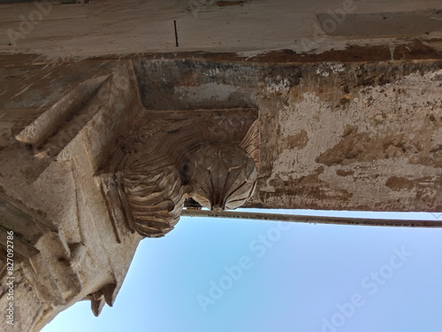 architecture of Ramnagar Fort on the banks of the ganges in Varanasi, India. photo