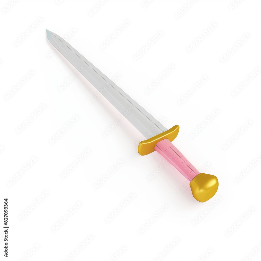 sword icon in 3D style on a white background