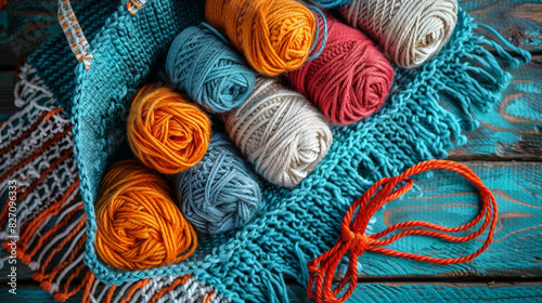 colorful yarn for knitting