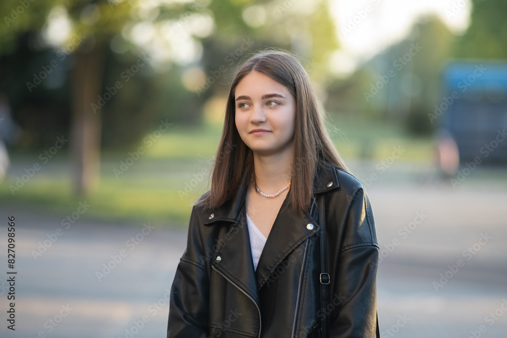 Portrait of a young beautiful long-haired girl outdoors. Portrait of a young beautiful long-haired girl outdoors.