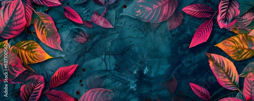 Vibrant Neon Foliage on Fad...