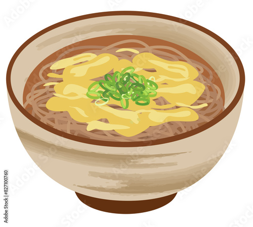 食事_和食_麺類_卵とじそば
