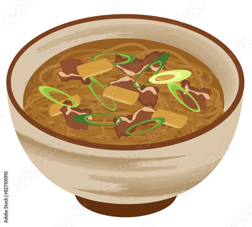 Curry Nanban Soba illustration
