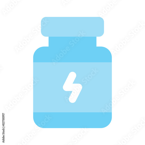 Premium icon of protein jar, energy booster, protein supplements