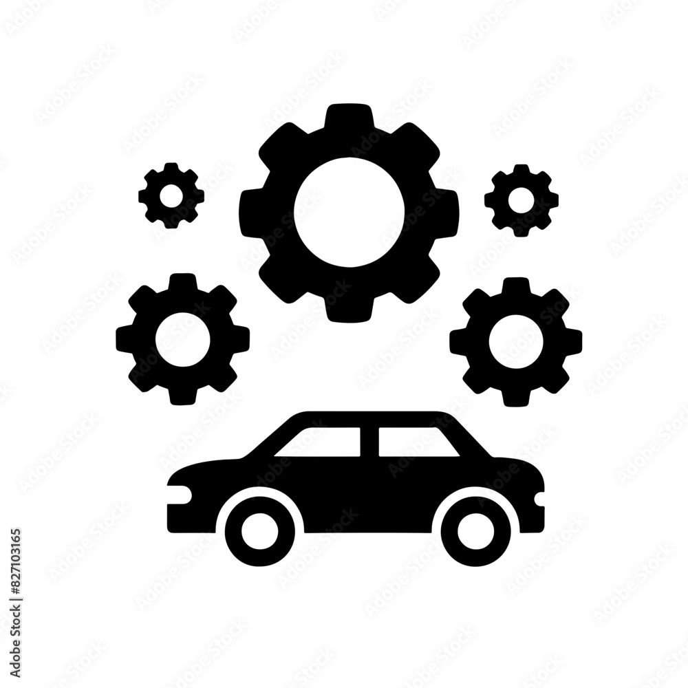 icon gear and car Vector SVG icon gear and car Vector SVG
