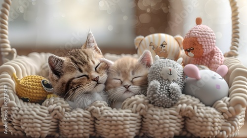 Cozy Kitten Napping Peacefu...
