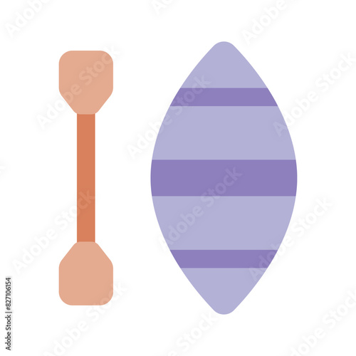 Modern icon of rafting boat, customizable vector of canoe