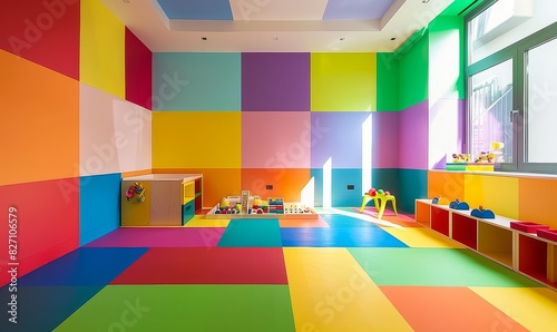 Colorful and safe indoor playground for children.