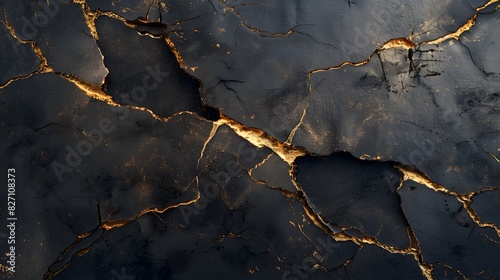 black marble background with golden veins