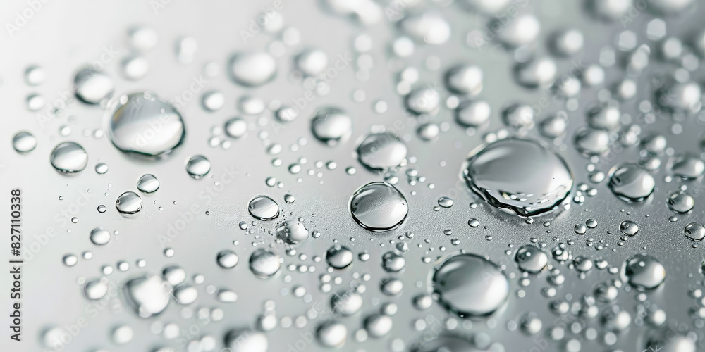 water drops on white background, banner,dew or dripping rain droplets,cool surface on glass water drops on white background, banner,dew or dripping rain droplets,cool surface on glass
