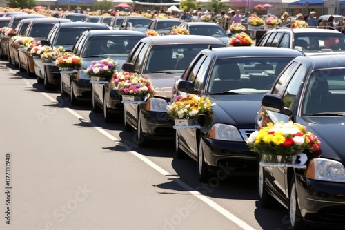 Professional funeral procession image for commercial use and stock photos collection