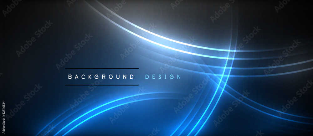 Neon glowing circle rays, light round lines in the dark, planet style neon wave lines. Energetic electric concept design for wallpaper, banner, background Neon glowing circle rays, light round lines in the dark, planet style neon wave lines. Energetic electric concept design for wallpaper, banner, background