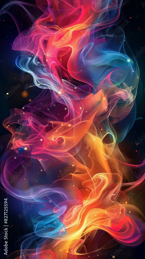 Abstract Colorful Flames Abstract Colorful Flames