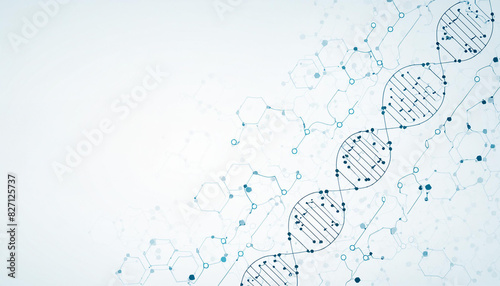 Wallpaper Mural DNA - Visualization of DNA Molecules - Genetic Code - Structure of DNA - Abstract Representation of Deoxyribonucleic Acid - Double Helix - Genetic Mutation and Manipulation Torontodigital.ca