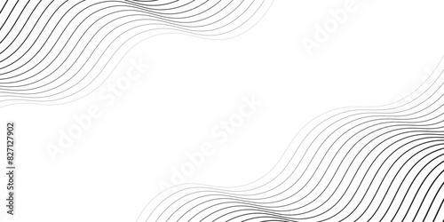Abstract black wave line background. Vector illustration