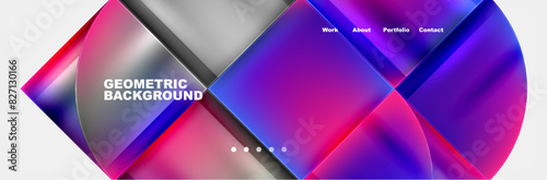 Circle triangle geometric web site page template. Vector Illustration For Wallpaper, Banner, Background, Card, Book Illustration, landing page