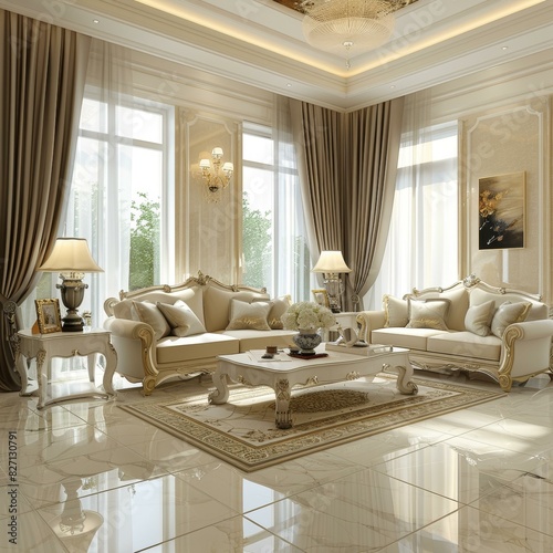 Gorgeous European-Style Living Room