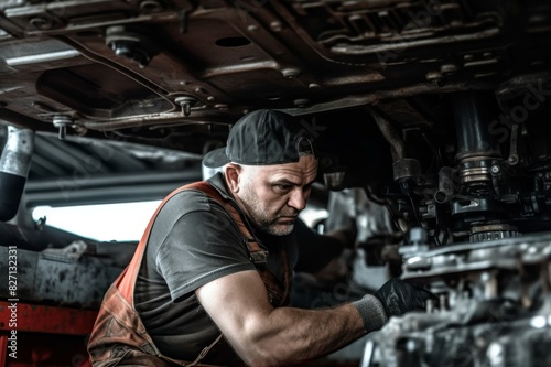 auto mechanic at work © alisaaa