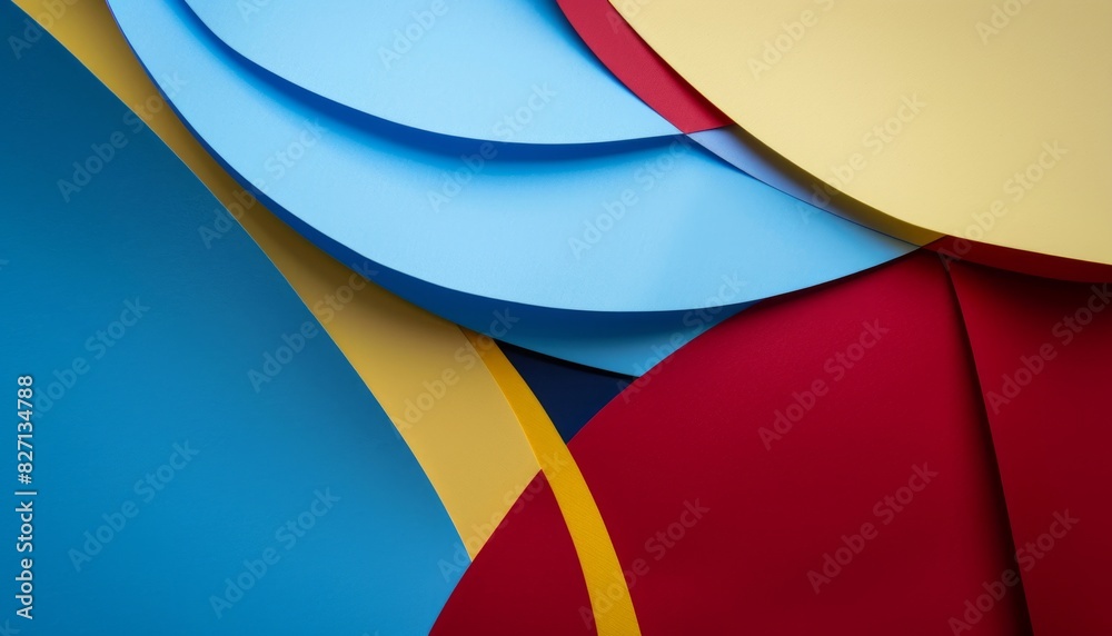 Obraz premium Vibrant Abstract Paper Textures: Geometric Designs in Bold Colors