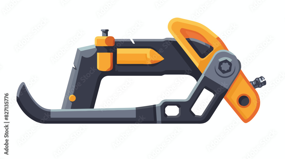 New clamp isolated on white. Construction tool Cartoon