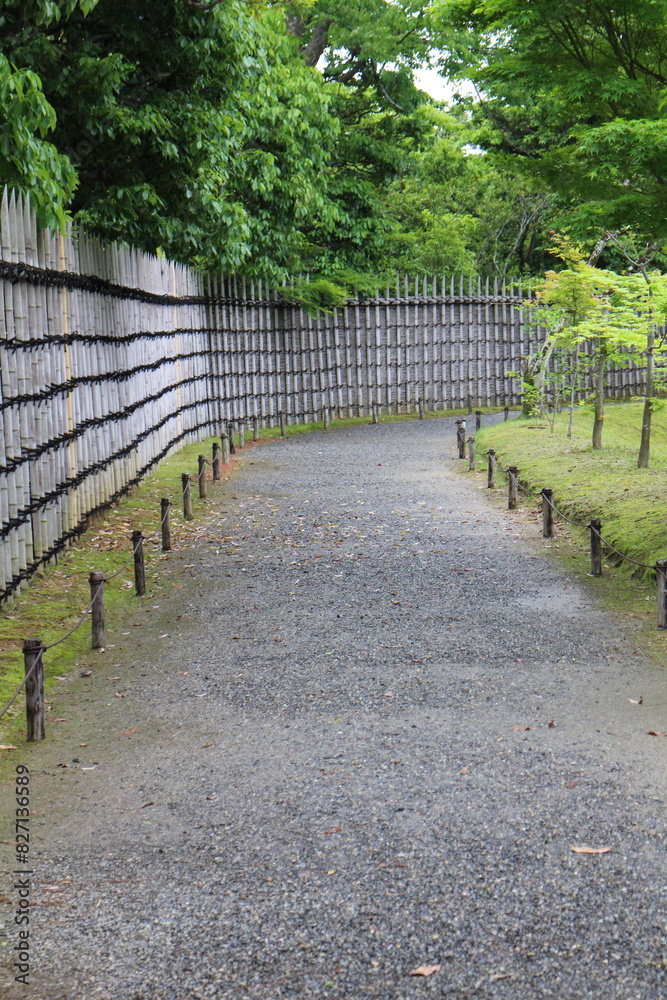 Outer wooden fence of Katsura Imperial Villa in Kyoto, Japan Outer wooden fence of Katsura Imperial Villa in Kyoto, Japan