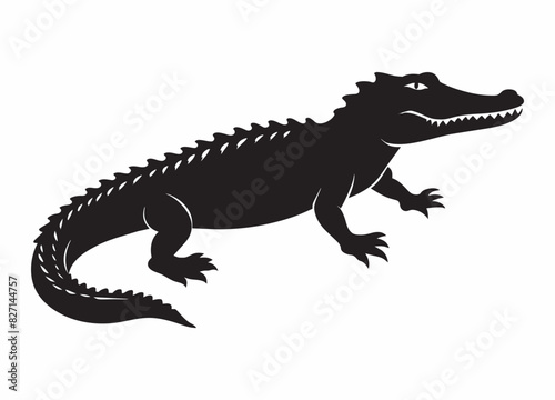 Alligator Black vector silhouette