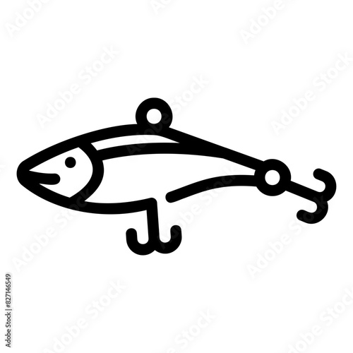 fishing bait outline icon