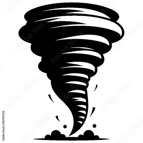 Tornado wind silhouette