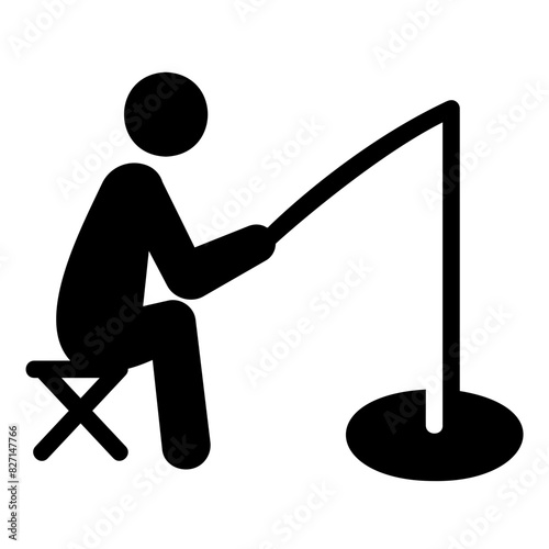 fisher glyph icon