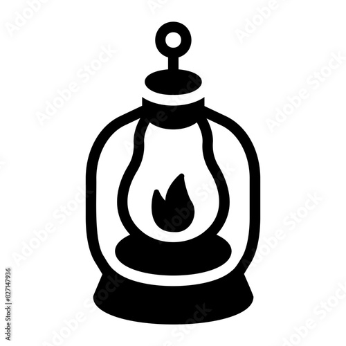 lantern glyph icon photo