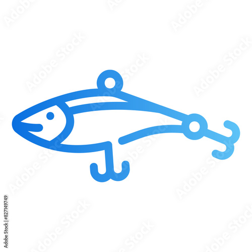 fishing bait gradient icon