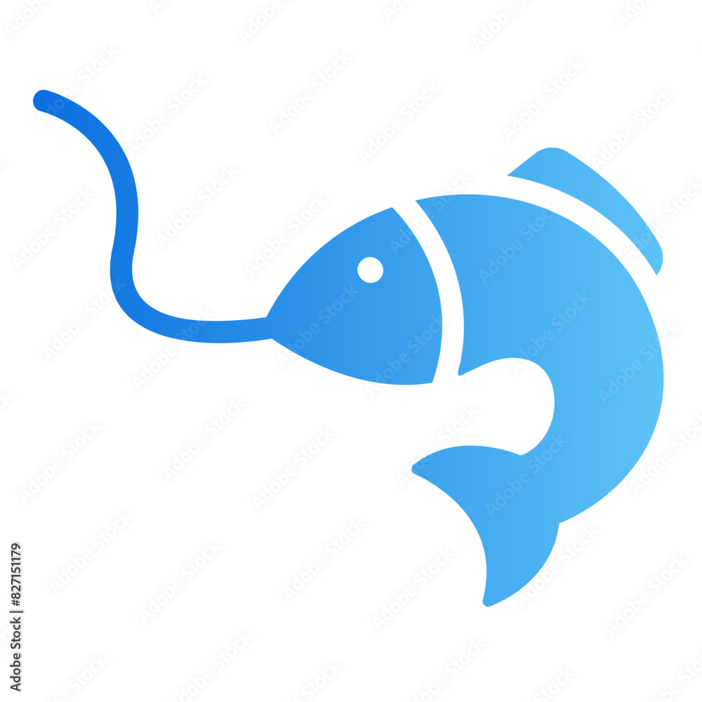 Obraz premium fishing gradient icon