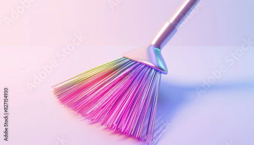 Close-up shot of a modern broom