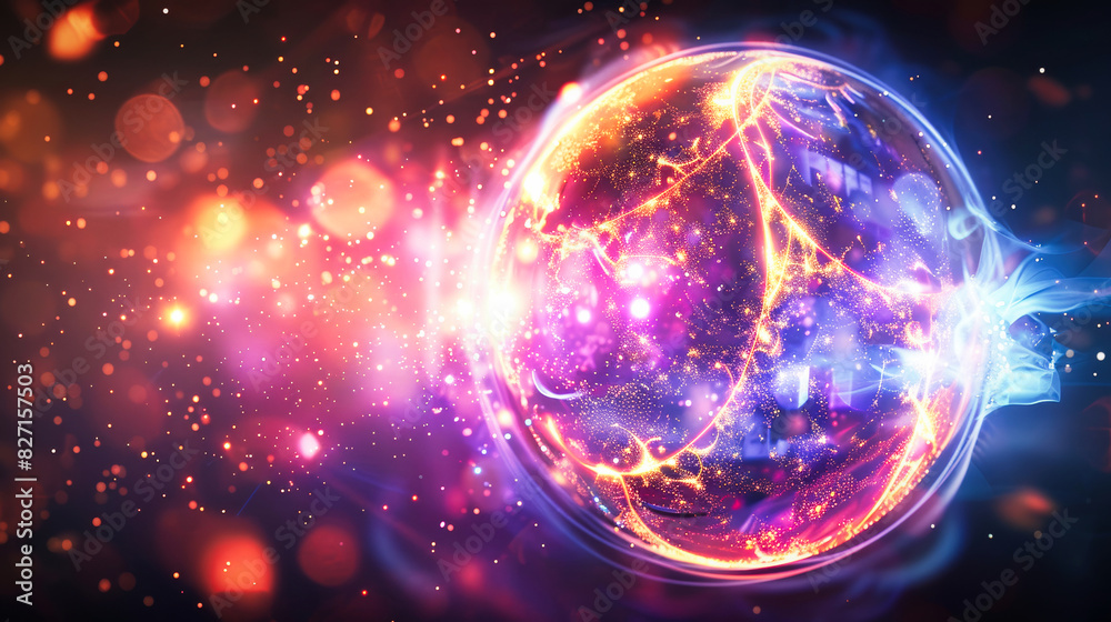 Abstract colorful energy sphere Abstract colorful energy sphere