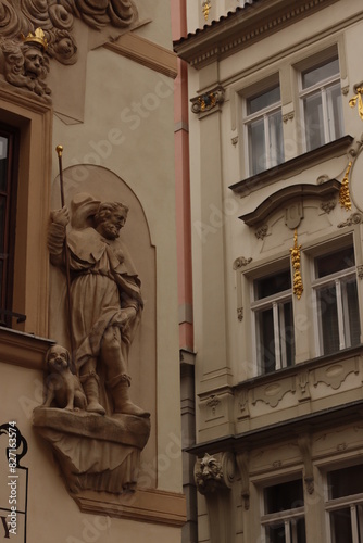 Architecture in the downtown of Prague, Czech Republic