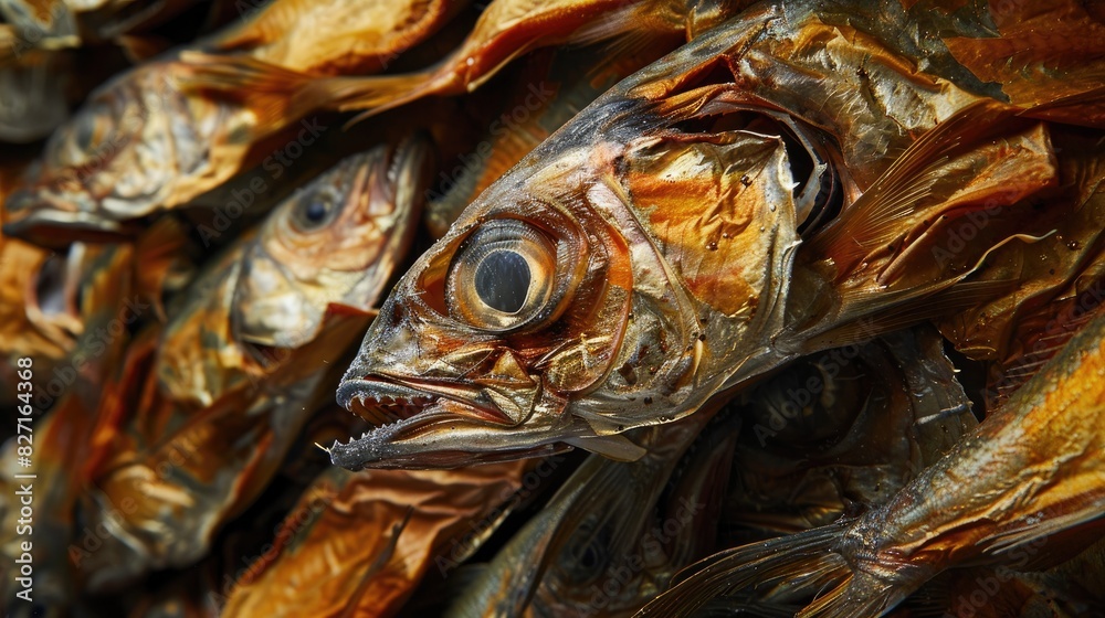 Fish dried from freshly caught Fish dried from freshly caught