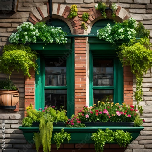 windows with flowers