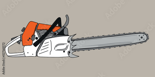 Illustration of chainsaw