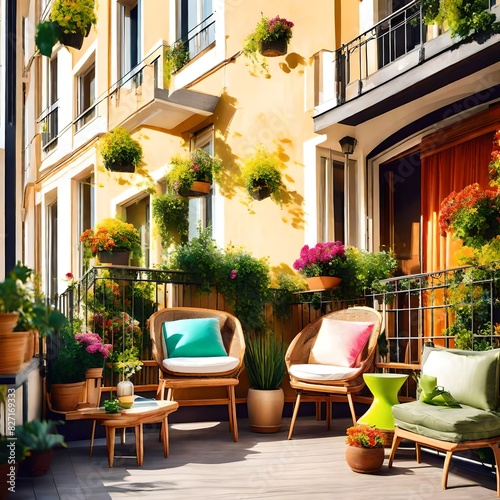 Fototapeta Naklejka Na Ścianę i Meble -  street cafe in the town of island country