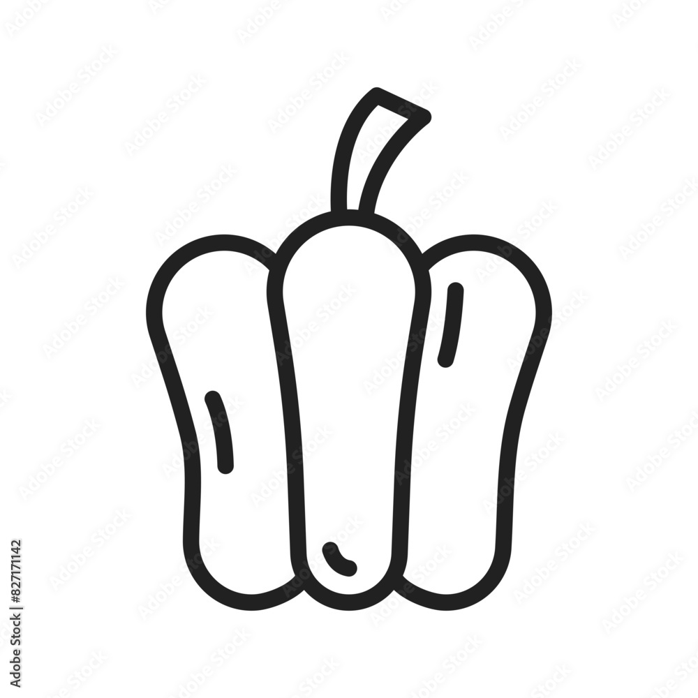 Capsicum Icon vector image. Suitable for mobile apps, web apps and print media Capsicum Icon vector image. Suitable for mobile apps, web apps and print media