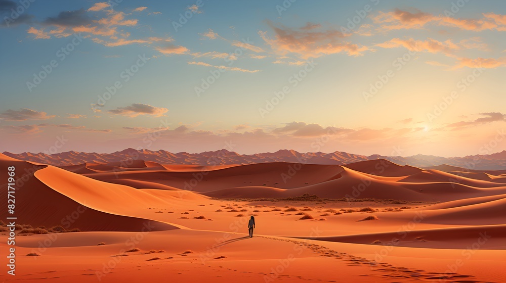 Naklejka premium Sunrise in the desert