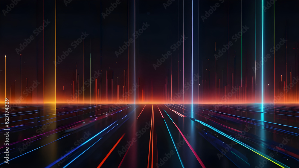 Leon Effect Glowing Lines on Bright Backgrounds ai generative Leon Effect Glowing Lines on Bright Backgrounds ai generative