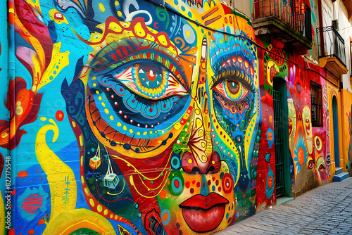 Colorful Latin Vibes.  Generative AI.