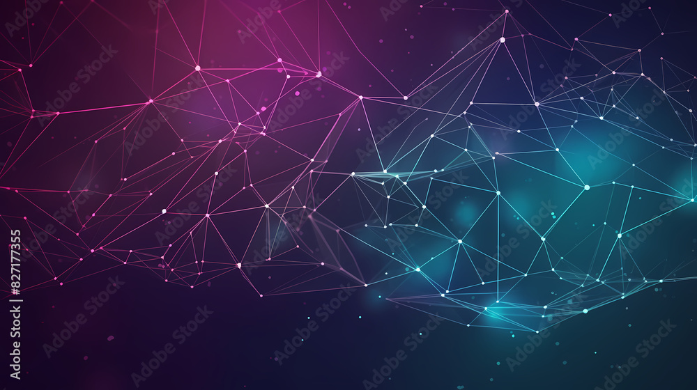 Fototapeta premium Modern scientific background with hexagons lines vector image